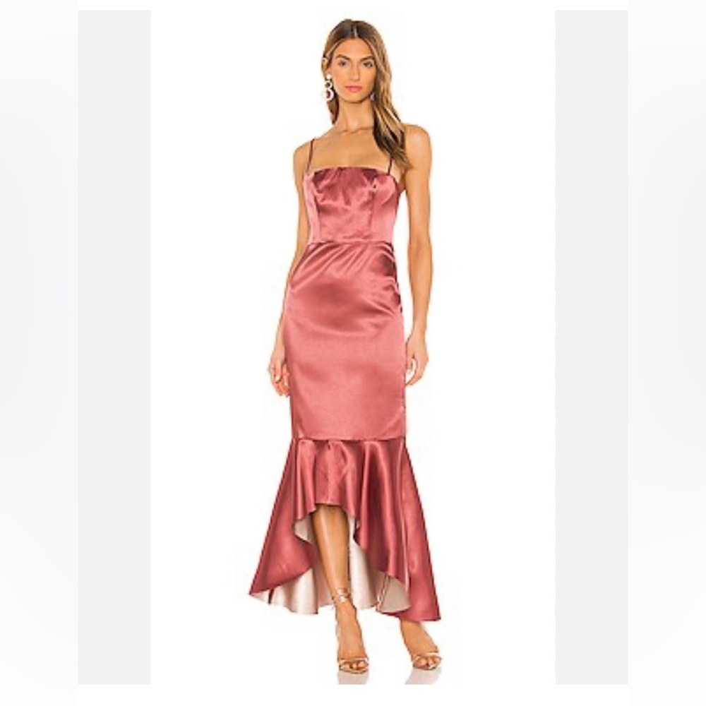 NBD Amorette Gown in Pink & Ivory